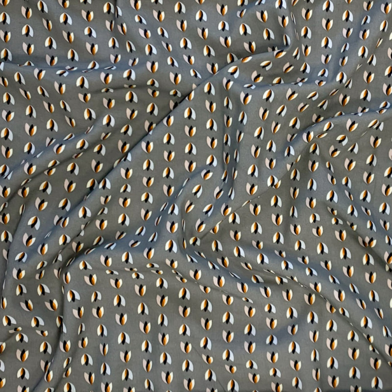 Printed Viscose EIWE Off-White / Tawny Multicolored